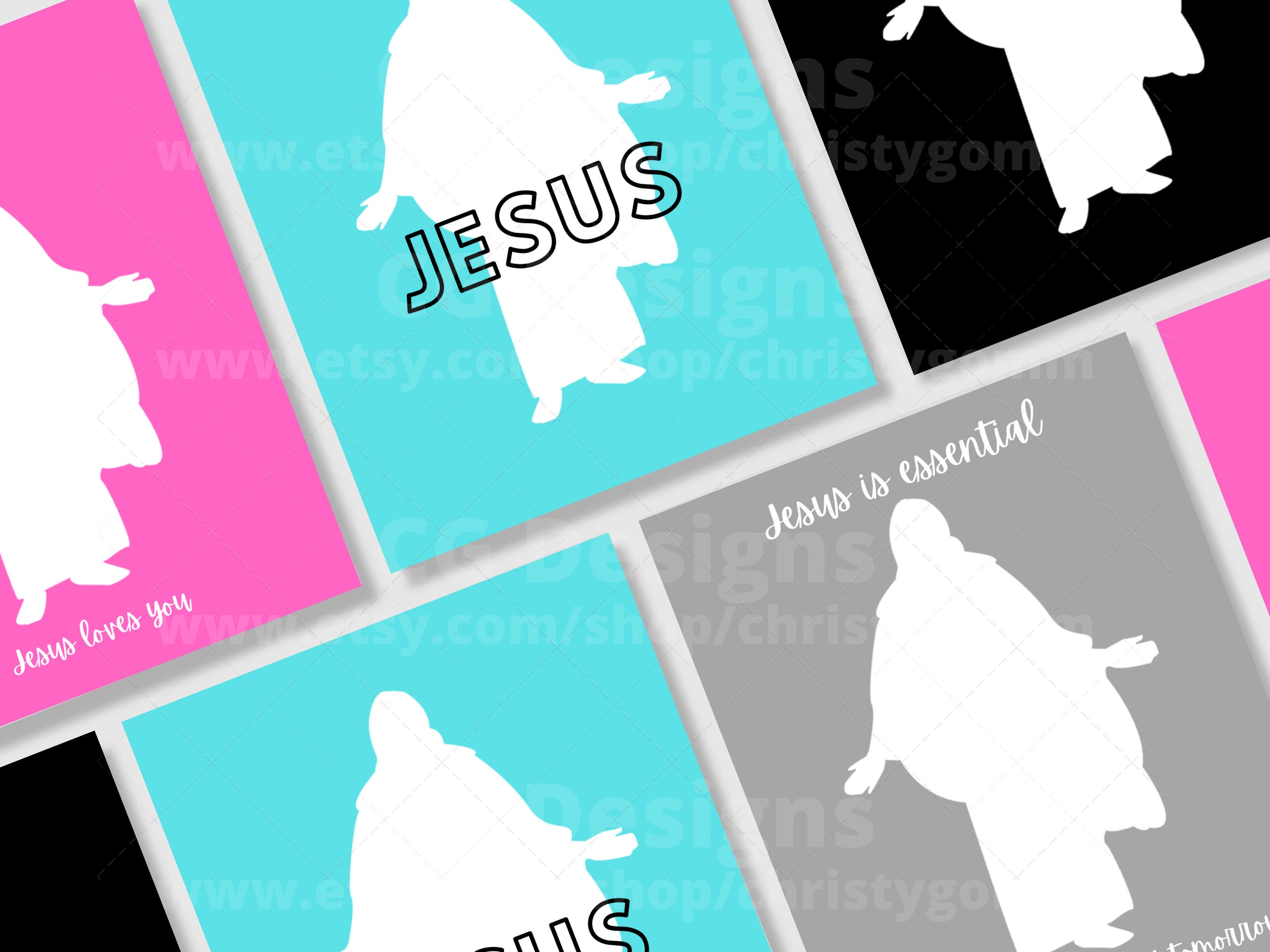 Jesus Digital Wall Art Customize Gift Edit Template in Canva 8x10 DIY Printable