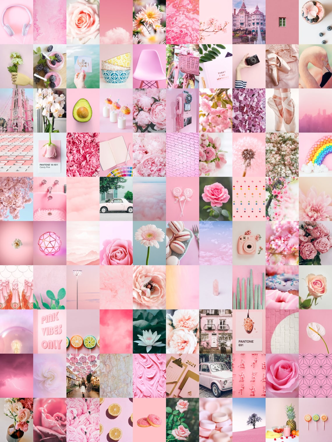 Light Pink Aesthetic Wall Collage Kit Digital Download - Etsy