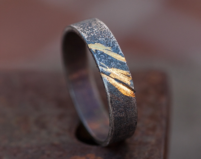 Unique Men Wedding Band: Keum Boo Ring Unusual Engagement Rings Two ...