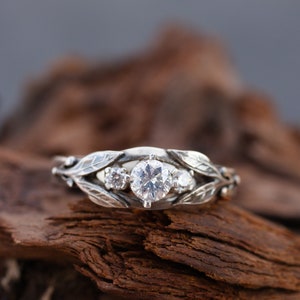 Alexandrite engagement ring: Celtic trilogy silver ring three stones ring Alternative engagement ring viking Blue promise ring Salt/pepper diamond