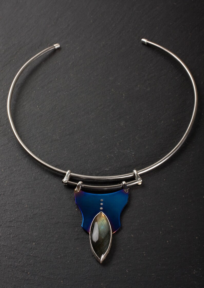 Titanium Necklace Wire choker necklace Titanium jewelry Etsy