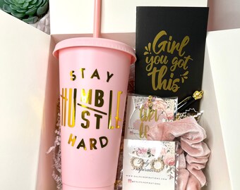 Stay Humble Hustle Hard Gift Box-Motivational Gift Idea-Gifts for her-Happy Birthday-Valentines Day Gift