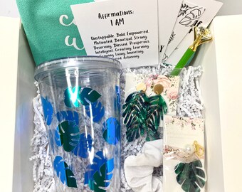 Tropical Gift Box-Motivational Gift Idea- Inspirational Gift - Monstera Leaf - Gift Box