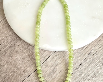 Lime Green Beaded Necklace -Gift-Colorful Necklace-Summer Necklace