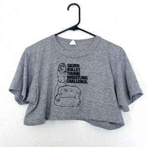 Vintage 80s Coors Thumb Wrestling Challenge Cropped Tee