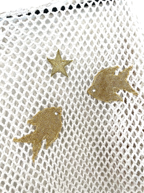 Under The Sea Vintage 80s Sheer Mesh-Style Top - image 2