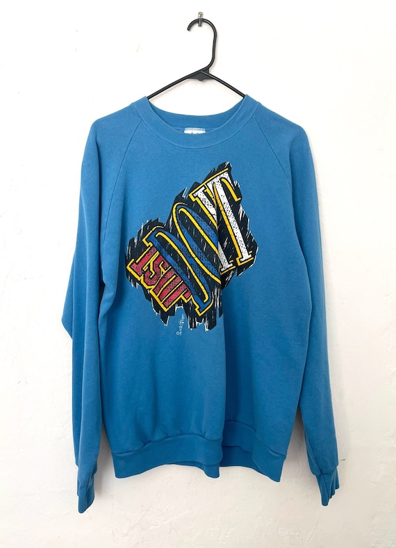 Vintage 90s Blue Just Do It Sweatshirt - image 1