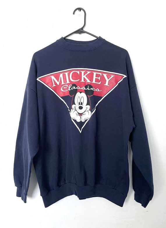 Vintage 90s Navy Blue Mickey Mouse Sweatshirt