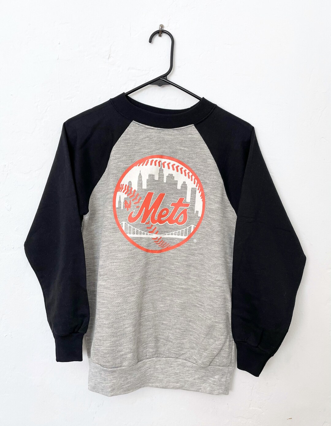 2000'S Lee SPORT MLB New York Mets Sweatshirt, Men's Size L polyester gray type Vintage Second Hand