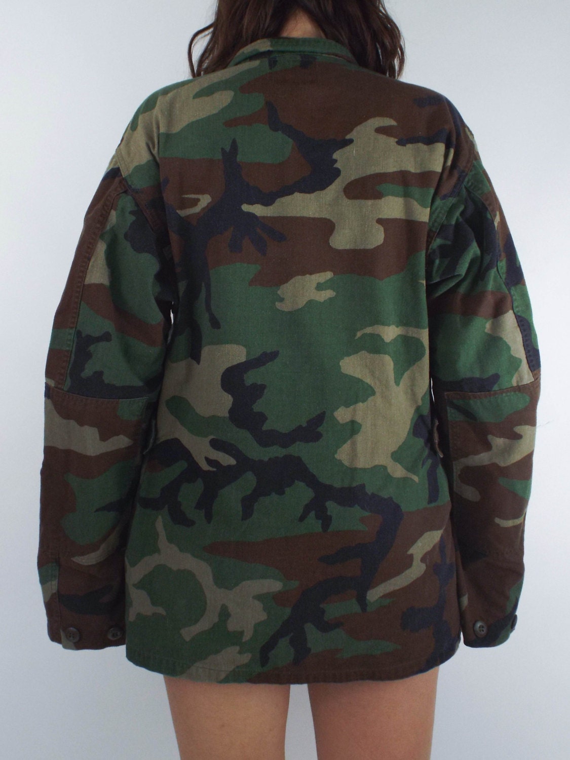 Vintage Oversized Camouflage Print Army Jacket | Etsy