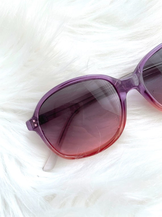 Vintage Pink and Purple Ombre Sunglasses - image 2