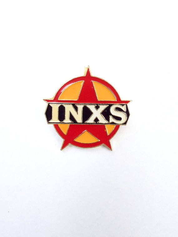 Vintage 80s Deadstock INXS Enamel Pin