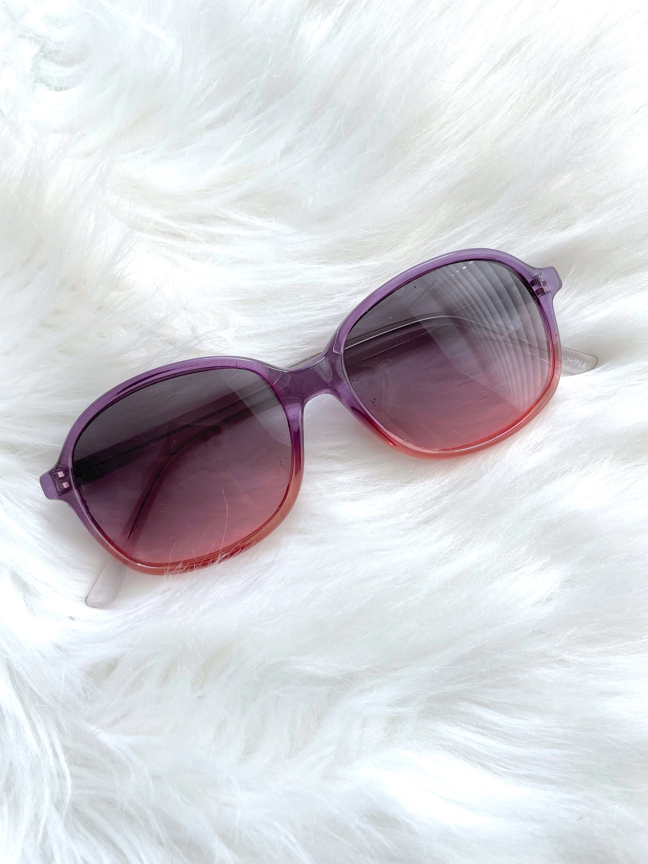 Purple to Pink Ombre Square Sunglasses Rounded Square Ombre Sunglasses – Ragstock main image 2