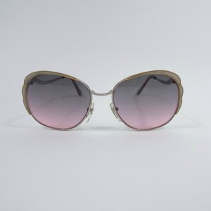 Vintage Round Metal Winged Sunglasses