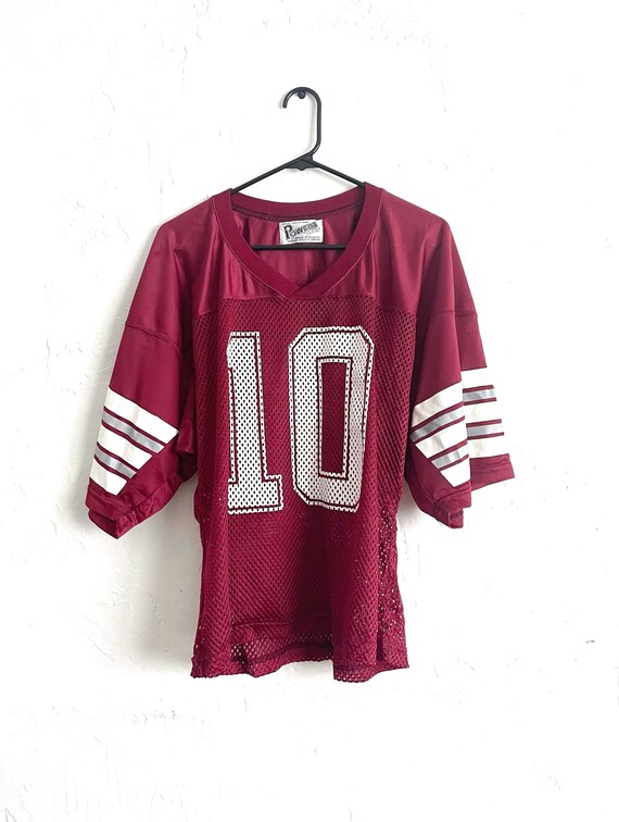 Mesh Crop Top Football Jersey Shirt 90s Sheer Tshirt Vintage 