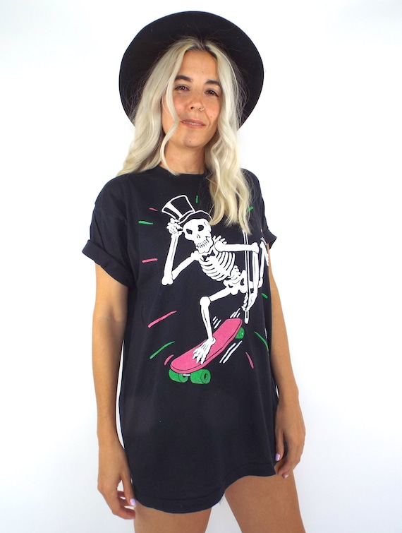 Vintage Oversized Paper Thin Skateboarding Skelet… - image 3