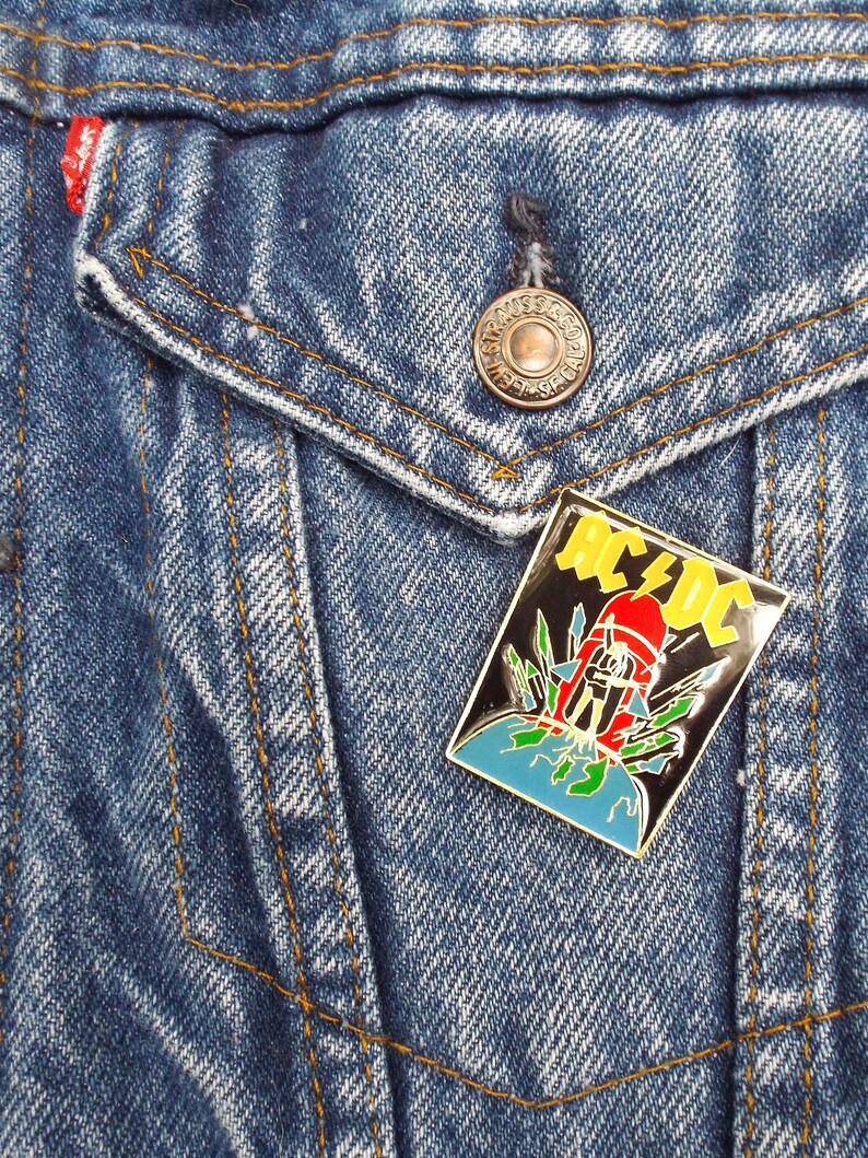 Vintage 80s Deadstock AC/DC Blow up Your Video Enamel Pin | Etsy