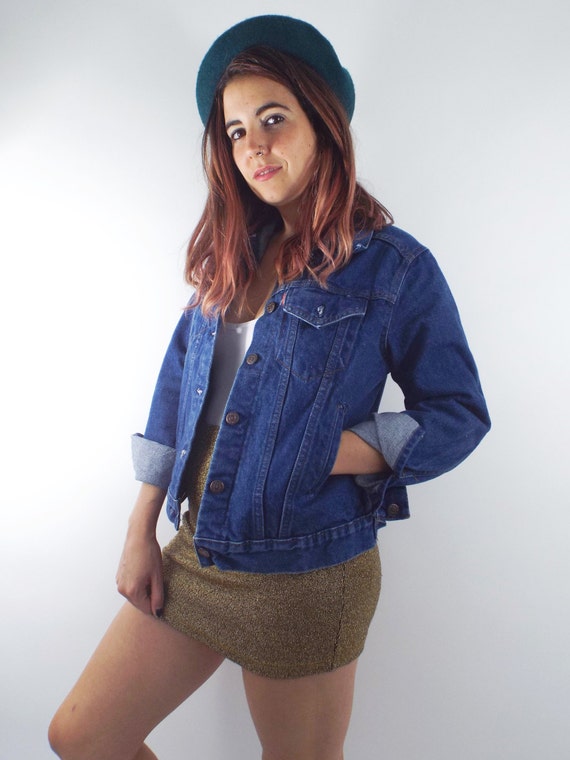 Vintage 90s Dark Wash Levi's Denim Jacket - image 3