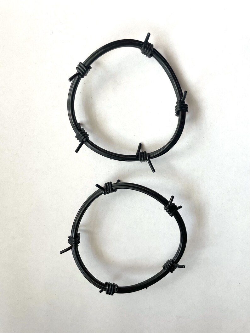 Vintage Deadstock 90s Rubber Barbed Wire Bracelets set of 2 Etsy
