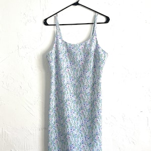 Vintage 90s Pastel Floral Print Shift Dress