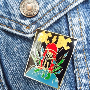 Vintage 80s Deadstock AC/DC Blow up Your Video Enamel Pin - Etsy