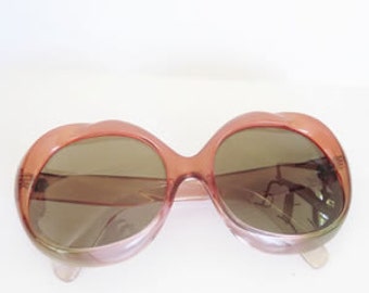 Pink Lady Vintage Oversized Round Sunglasses