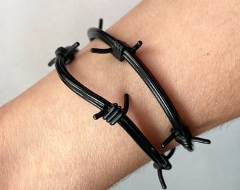 Vintage Deadstock 90s Rubber Barbed Wire Bracelets (Set of 2)