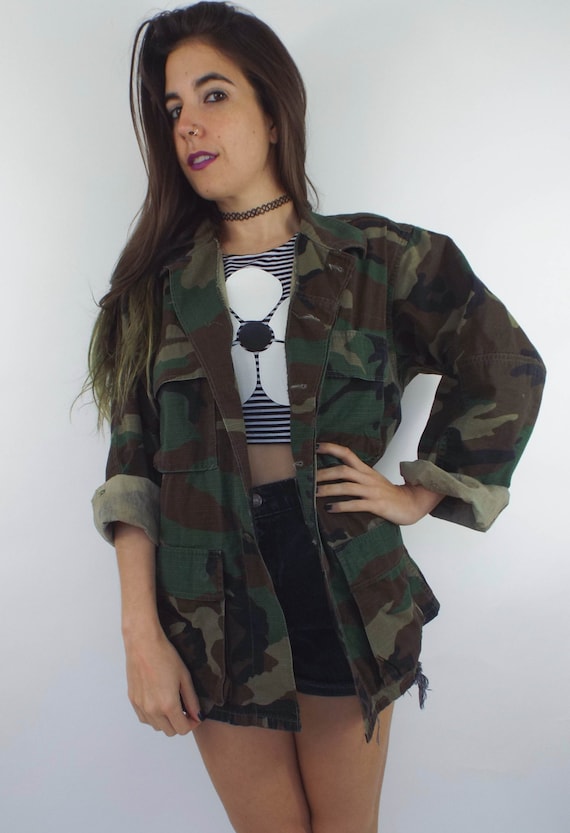 vintage oversized camouflage - Gem