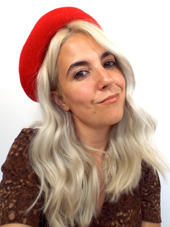 Vintage Red Wool Kangol Beret