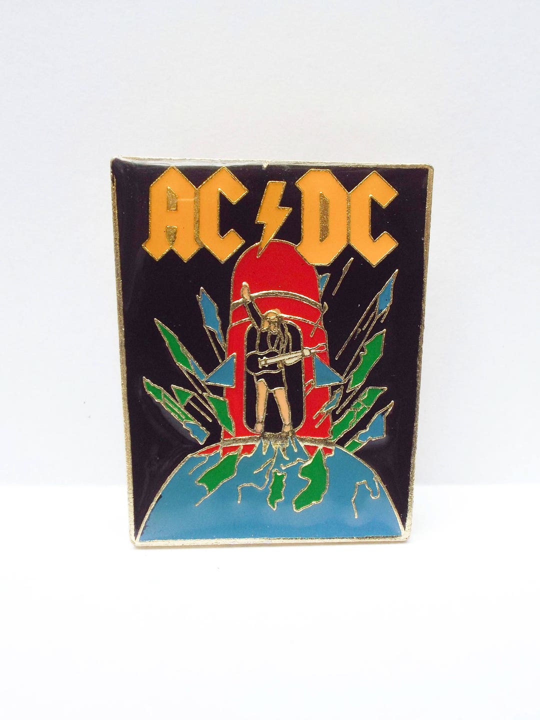 Vintage 80s Deadstock AC/DC Blow up Your Video Enamel Pin - Etsy