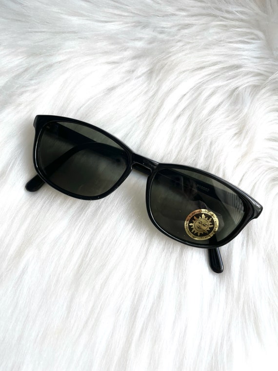 vintage sunglasses 80s black - Gem