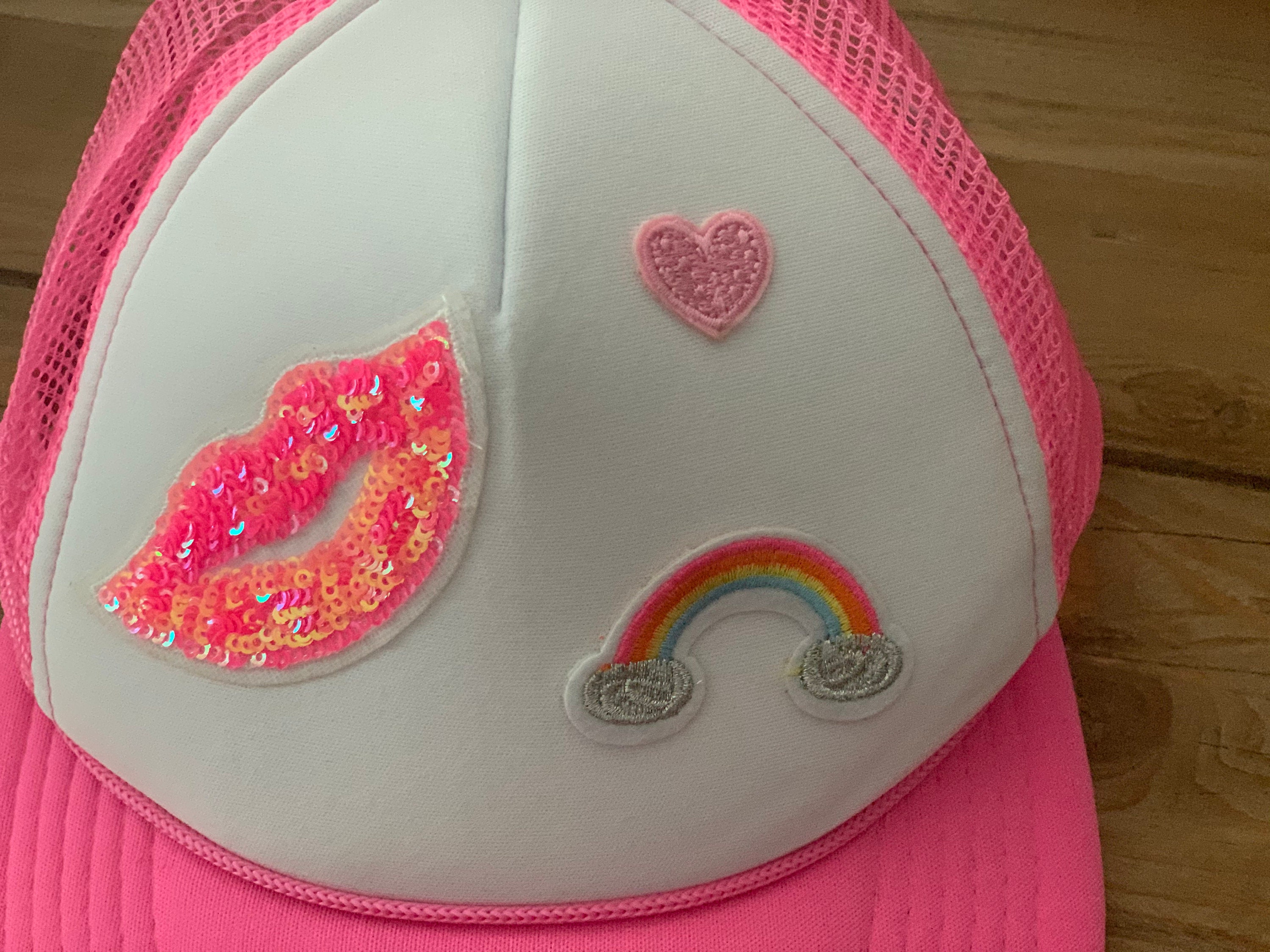 Adults & Kids Pink Baseball Cap With Patches Etsy