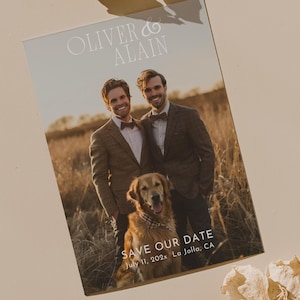 Plantilla para guardar la fecha con foto de compromiso, anuncio de compromiso con foto completa, fecha de boda, plantilla editable de 5x7 BCH25 ST25