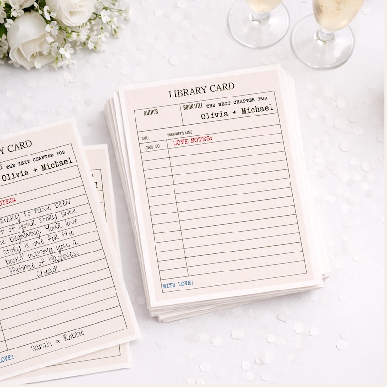 canva template
memory cards
library card
next chapter card
wedding keepsake
library card message
bookish wedding card
public library card
guest book card
unique guest book
note for bride groom
bridal shower note
advice bride groom