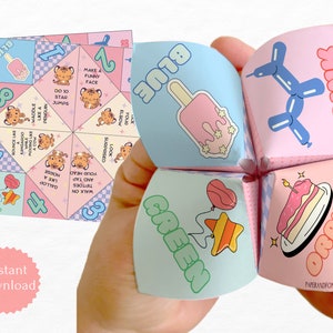 Geburtstags-Wahrsagerin Tiger, Eisbrecher Aktivitäten, Eisbär-Fänger, Kinder Nicht-Süßigkeiten Gastgeschenk, printable, Instant Download BD0250