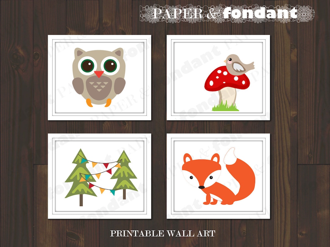 INSTANT DOWNLOAD PRINTABLE Wall Art Poster Woodland Theme - Etsy