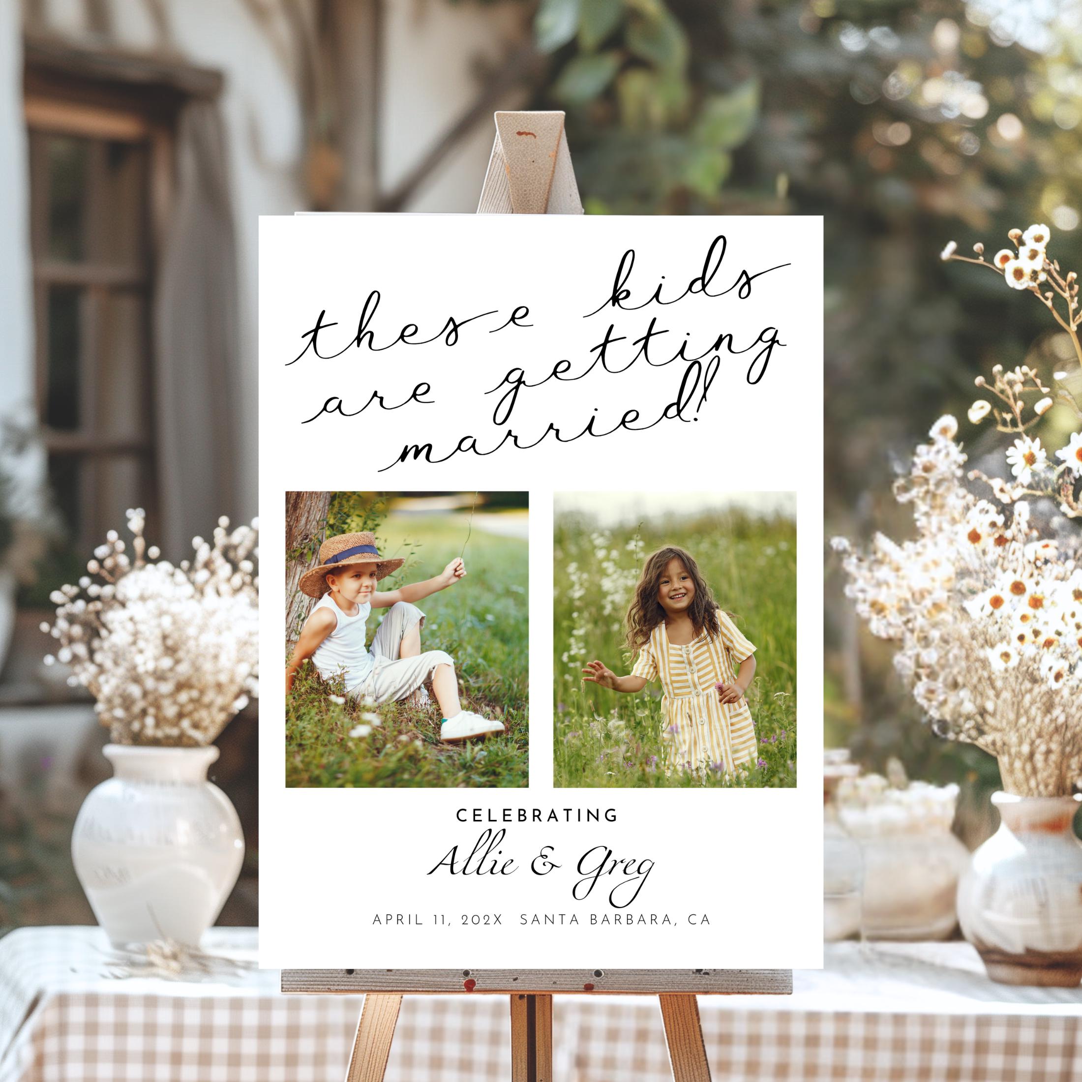 CHILDWEET Banner Decorativo Carta Kraft Per Matrimonio Garlanda