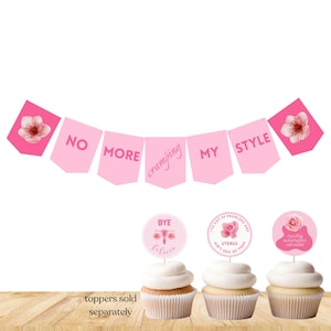 Hysterektomie Banner Party Dekoration feminin Pink, Krebs Humor, feminine Körper positiv, Instant Download Printable FMH0250
