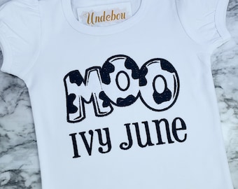 Embroidered Cowgirl Birthday Shirt: Wild West Farm Outfit
