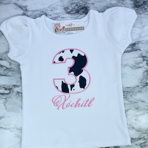 Embroidered Cowgirl Birthday Shirt: Wild West Farm Outfit