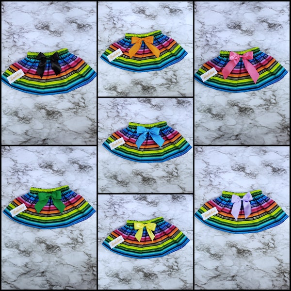 Mexican Kid Skirt/Colored Skirt/Birthday Outfit/Girls Mexican Fiesta Party/Cinco de Mayo Skirt/Multicolor Party Kids/School Skirt/Travel