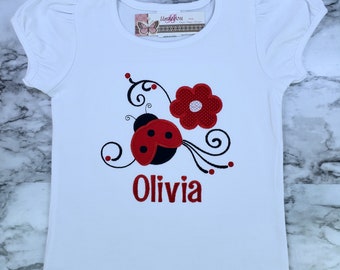 Embroidered Ladybug Shirt: Personalized Party Outfit
