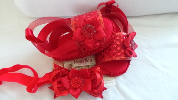 red sandals baby girl