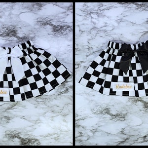 Checkered top flag skirt