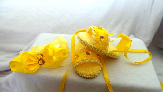 yellow sandals for baby girl