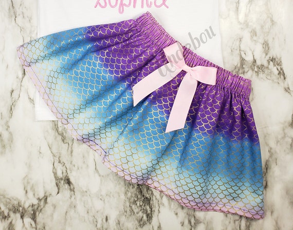 Girls Mermaid Skirt/birthday Skirt/school Skirt/toddler - Etsy