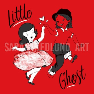 Little Ghost White Stripes Poster