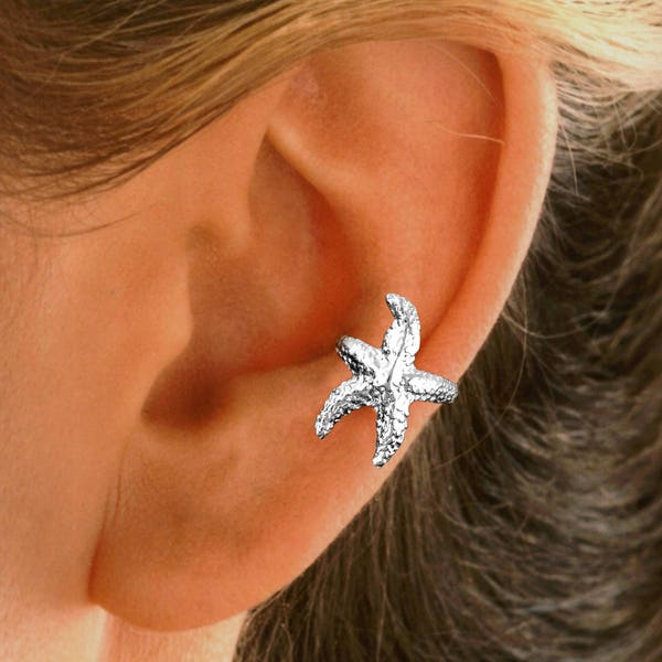 Starfish Ear Cuff: Sterling Silver Non-Pierced Earring