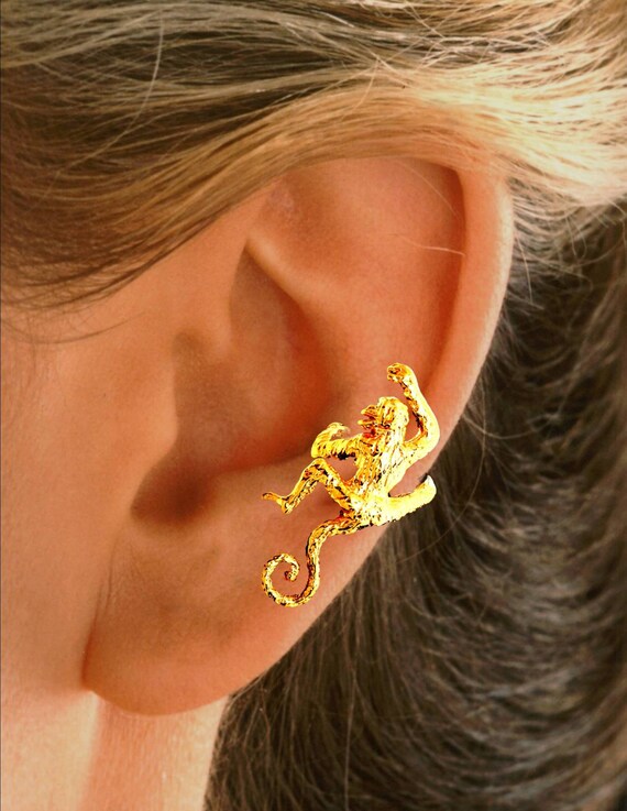 Ear Charms Fun'ky Monkey Ear Cuff Non-pierced Cartilage Wrap