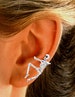 Ear Charms® Skeleton Non-pierced Unisex Ear Cuff Earring in Gold, Rhodium over, or 925 Sterling Silver - ® Sandra Callisto 